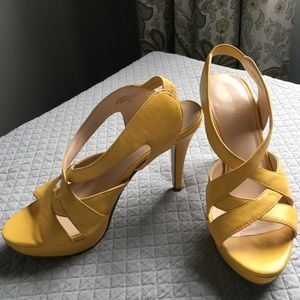 Nine West Mustard Yellow Sandals